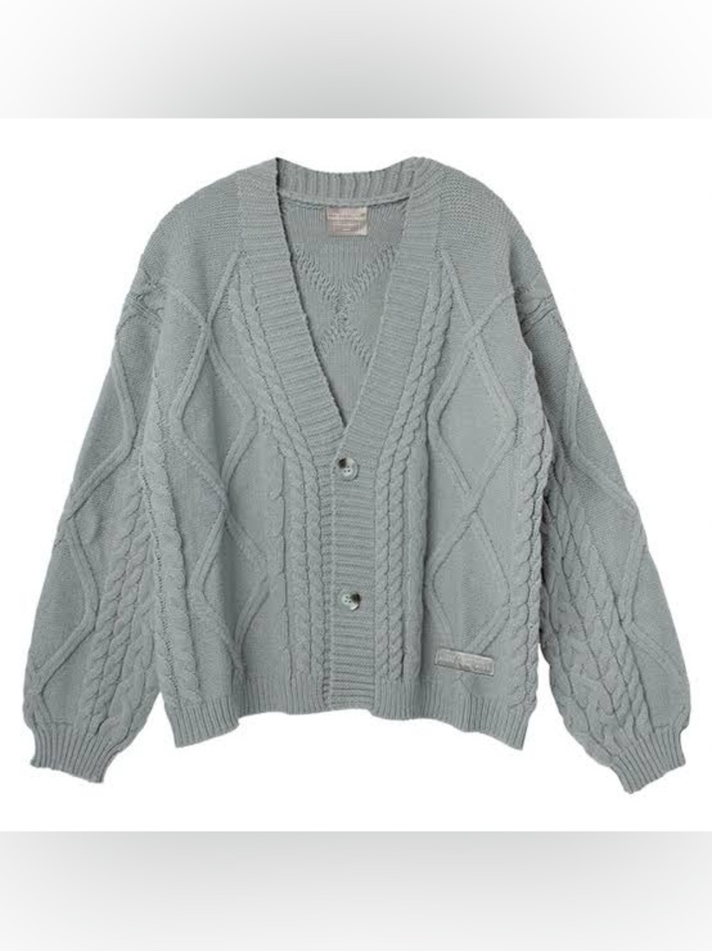 Taylor Swift The Tortured Poets Department Light Gray Cable Knit Button Cardigan